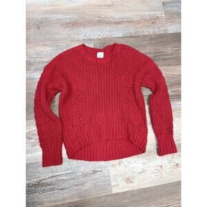 Abercrombie Kids girls cable knit sweater in brick red sz 9/10
